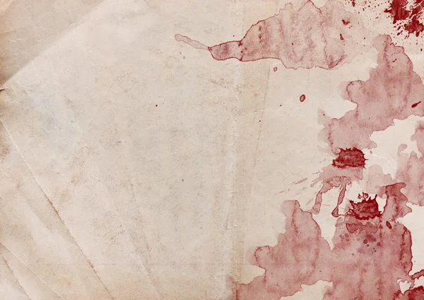 Manchas de sangue no papel velho — Fotografia de Stock