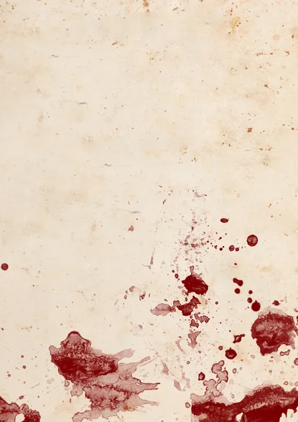 Vinobraní papír s krvavé skvrny Stock Snímky