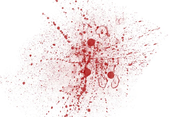 Red blood splatter on white — Stock Photo, Image