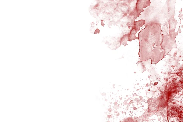 Assustador salpicos de sangue e gotas sobre fundo branco — Fotografia de Stock