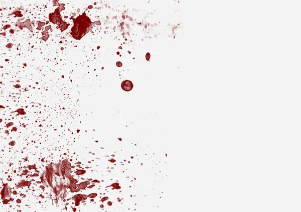Gruselige Blutflecken auf weißem Grund — Stockfoto