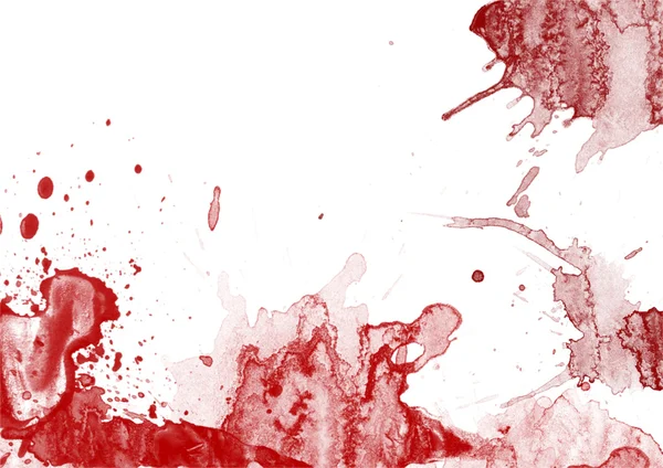 Červená krevní stříkance na bílém pozadí — Stock fotografie