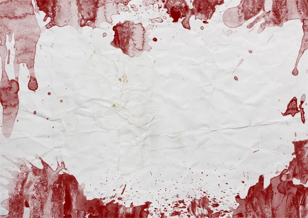 Red blood on old paper — Stock Photo, Image