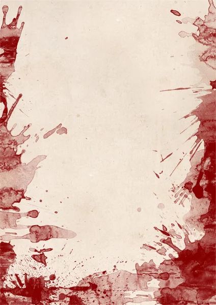 Messy blood drip and drops on a vintage paper texture — Stock Photo, Image