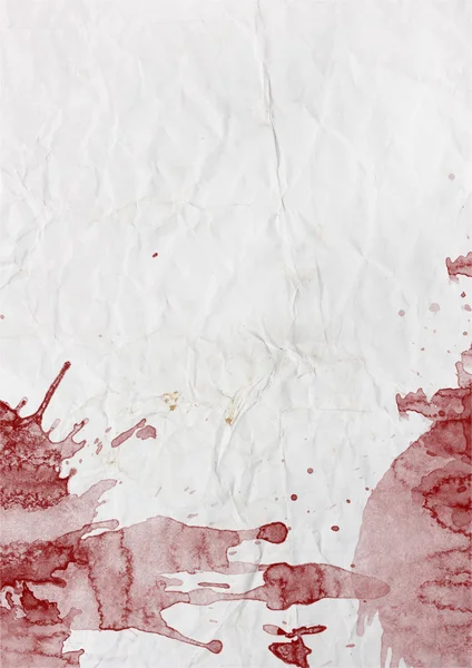 Red blood on old paper Stock Image