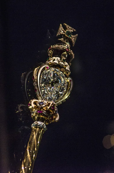 Sceptre - symbol of British monarchy — Stock Photo, Image