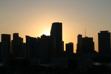 Miami alacakaranlıkta manzarası