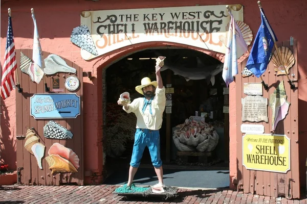 Key West Shell lager entré, Mallory Square, Key West, Flo — Stockfoto