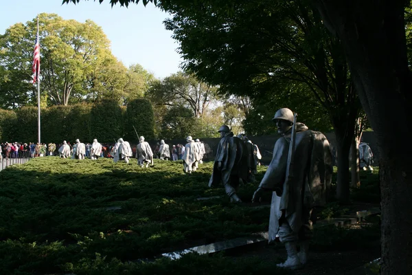 Soldier's beelden op de Koreaanse oorlog Memorial, Washington, Dc. — Stockfoto