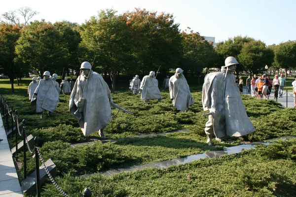 Αγάλματα του στρατιώτη στο ο πόλεμος της Κορέας μνημείο της Ουάσιγκτον, Dc. — Φωτογραφία Αρχείου