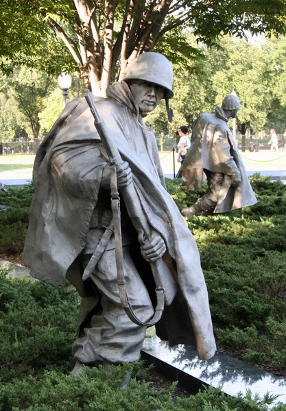 Posągi żołnierz w wojnie koreańskiej Memorial, Washington, Dc. — Zdjęcie stockowe