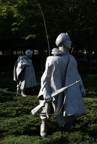 Estátuas de soldados no Memorial da Guerra da Coreia, Washington, DC . — Fotografia de Stock