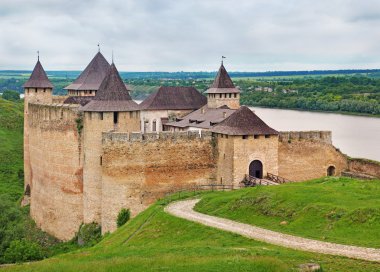 Khotyn Fortress in Ukraine clipart