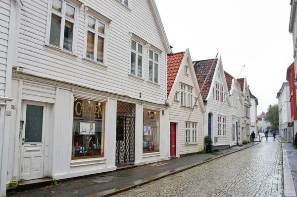 ベルゲンの通りの歴史的建造物 — ストック写真