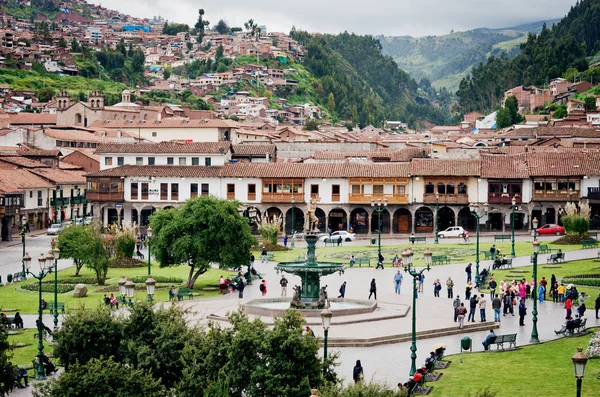 Plaza de armas w cusco, peru — Zdjęcie stockowe