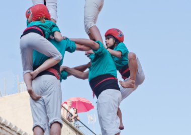 Torredembarra Castells Performans, Katalonya, İspanya