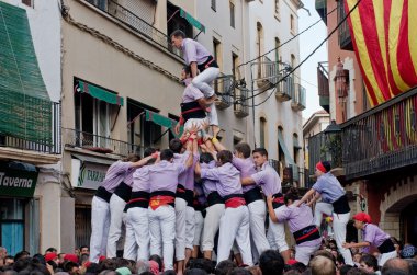 Torredembarra Castells Performans, Katalonya, İspanya