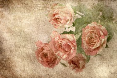 Vintage gül arka plan