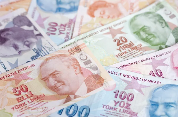 Türkische Lira-Banknoten — Stockfoto