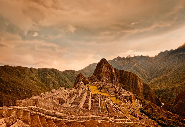 Machu picchu in Peru. Rechtenvrije Stockfoto's