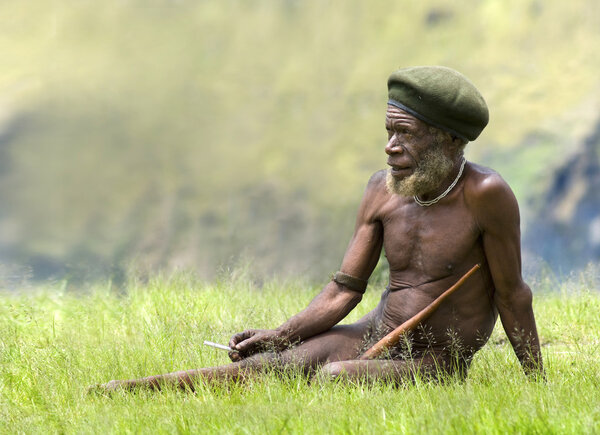 традиционный человек папуа
