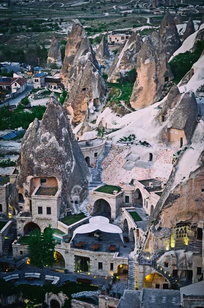 Vista nocturna de Goreme — Foto de Stock