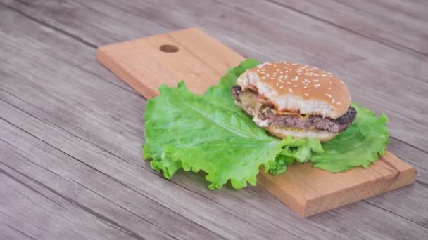 Hamburgare, stop-motion — Stockvideo