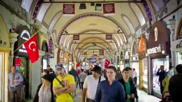 Großer Basar in Istanbul, Türkei — Stockvideo