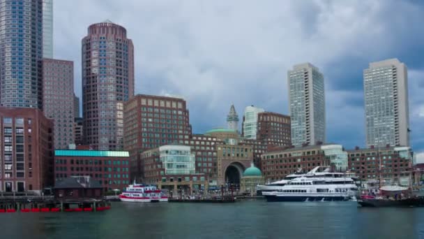 Financial District és a Boston Harbor — Stock videók