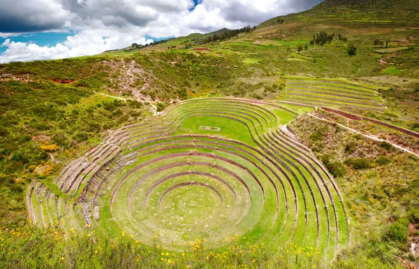 Terrazas agrícolas en Moray, Cusco — Foto de Stock