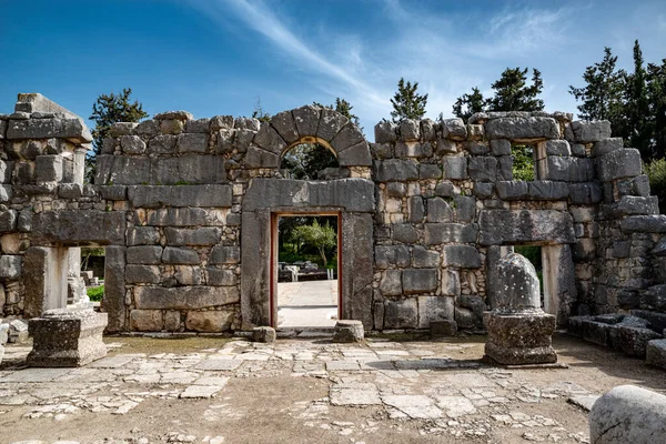 Antiguas Ruinas Sinagoga Kfar Bar Parque Nacional Bar Israel — Foto de Stock