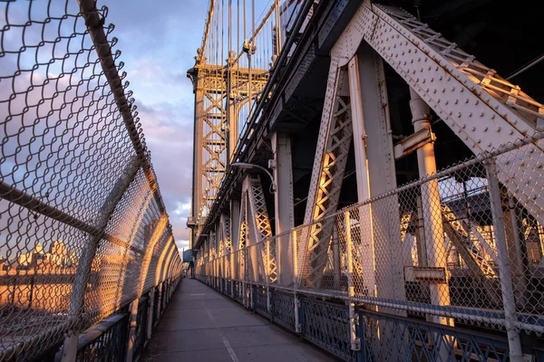 Manhattan Bridge Nowym Jorku Stany Zjednoczone — Zdjęcie stockowe