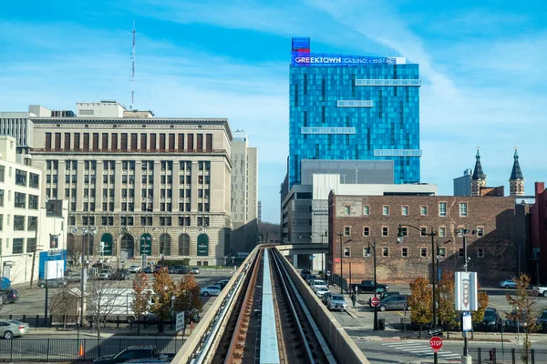 Detroit Michigan Usa November 2018 Detroit People Mover Dpm Είναι — Φωτογραφία Αρχείου