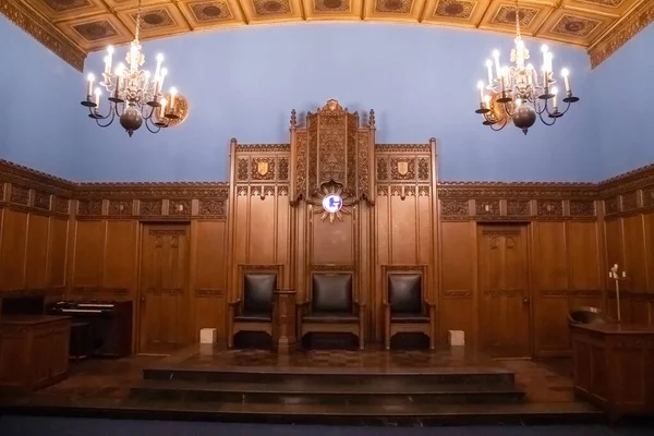 Detroit Michigan Usa November 2018 Interior Detroit Masonic Temple Здание — стоковое фото