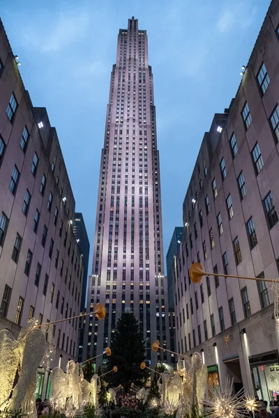 Ciudad Nueva York Noviembre 2019 Árbol Navidad Rockefeller Center Nueva — Foto de Stock