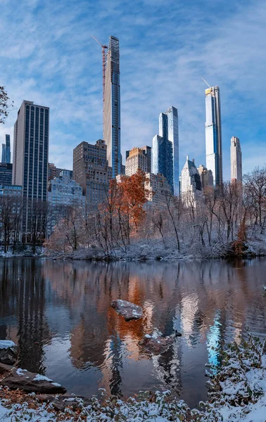 Paisaje Invernal Central Park Ciudad Nueva York Estados Unidos — Foto de Stock