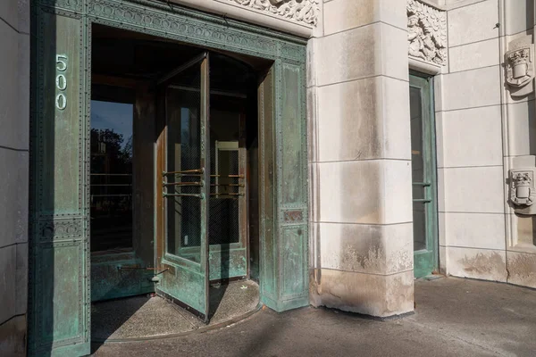 Entrance Detroit Masonic Temple Detroit Usa — Stock Photo, Image