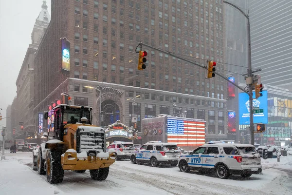 New York Usa February 2021 Snow Storm East Coast New — Stock Photo, Image