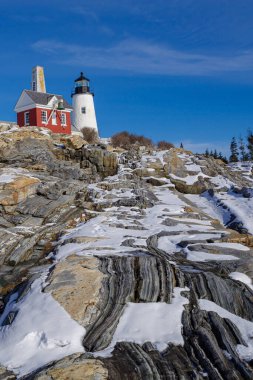 Pemaquid Point Deniz Feneri ve Bekçiler Evi, Maine, ABD