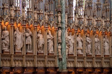 Ottawa, Ontario, Kanada 1 Eylül 2019: Notre-Dame Katedrali Bazilikası, Kanada 'nın Ontario kentinde bulunan bir Roma Katolik bazilikası.