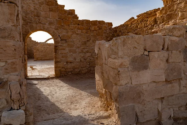 Shivta Gammal Stad Negevöknen Israel Shivta Utsågs Till Unescos Världsarvslista — Stockfoto