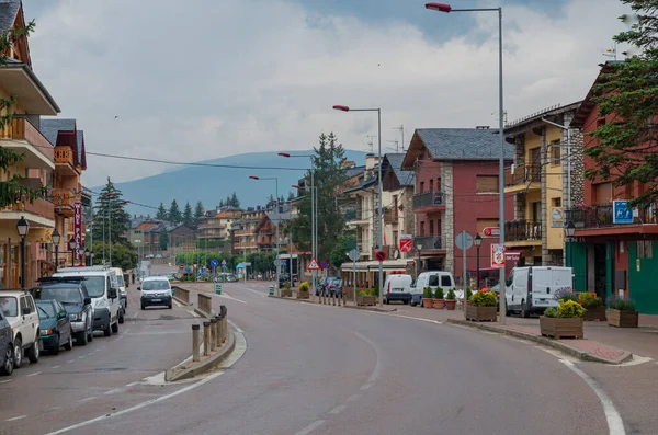 Llivia Spanien Juli 2014 Llivia Stad Comarca Cerdanya Provinsen Girona Stockbild