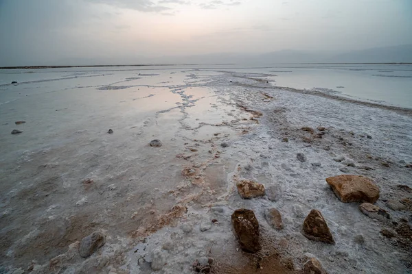 Vista Della Costa Del Mar Morto Israele — Foto Stock