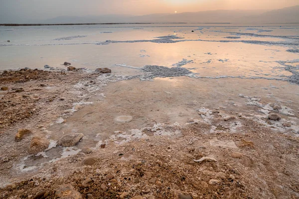 Zicht Dode Zee Kustlijn Israël — Stockfoto