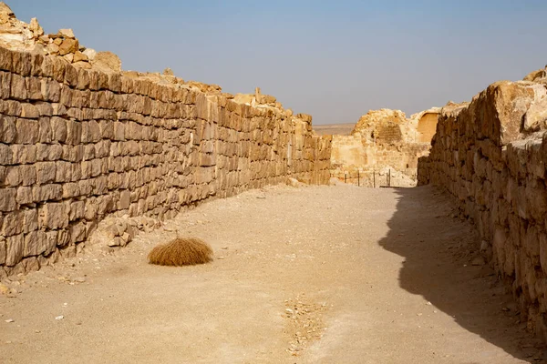 希夫塔是以色列内盖夫沙漠的一座古城 2005年6月 Shivta被宣布为联合国教科文组织世界遗产 — 图库照片