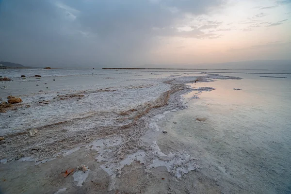 Vista Della Costa Del Mar Morto Israele — Foto Stock