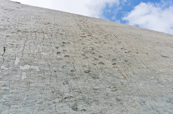 Huellas Dinosaurios Pared Cal Orko Sucre Bolivia — Foto de Stock