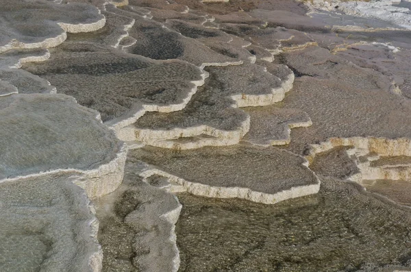 Mamutí Horké Prameny Národním Parku Yellowstone Usa — Stock fotografie