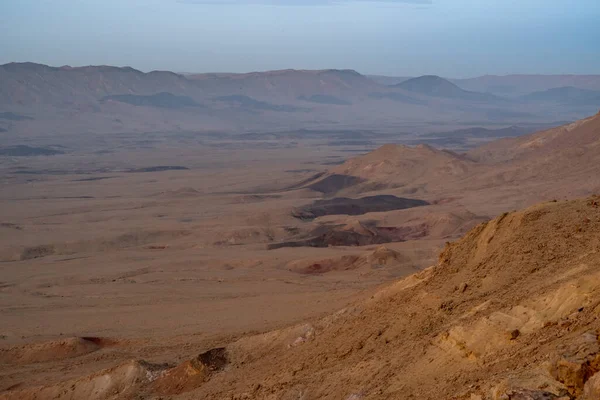 Makhtesh Crater Ramon Geological Landform Large Erosion Cirque Negev Desert — Stock Photo, Image