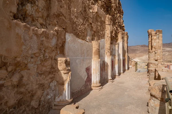 Starověké Opevnění Masada Izraeli Národní Park Masada Oblasti Mrtvého Moře — Stock fotografie